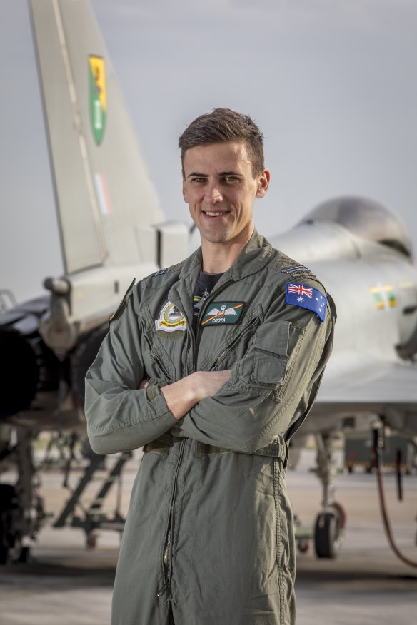 Flight Lieutenant James Clarke from the Royal Australian Air Force is on a three-year exchange program in the UK and is currently based with 3(F) Squadron Typhoon at Royal Air Force Coningsby Lincolnshire. 
