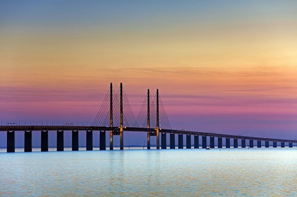 The Øresund Bridge, Malmo, Sweden: As border crossings go, the Øresund Bridge is pretty darned impressive, stretching just under 8km from the outskirts of Malmo in Sweden to an artificial island created specially for the bridge. From there, it drops down and becomes the Drogden Tunnel, stretching 4km until it arrives in Denmark. Taking the train across is the best way to get to Copenhagen.