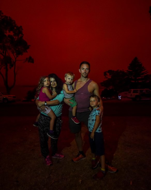 Kia and Deniz Kirschbaum with kids Samira, Kian and Nuri.