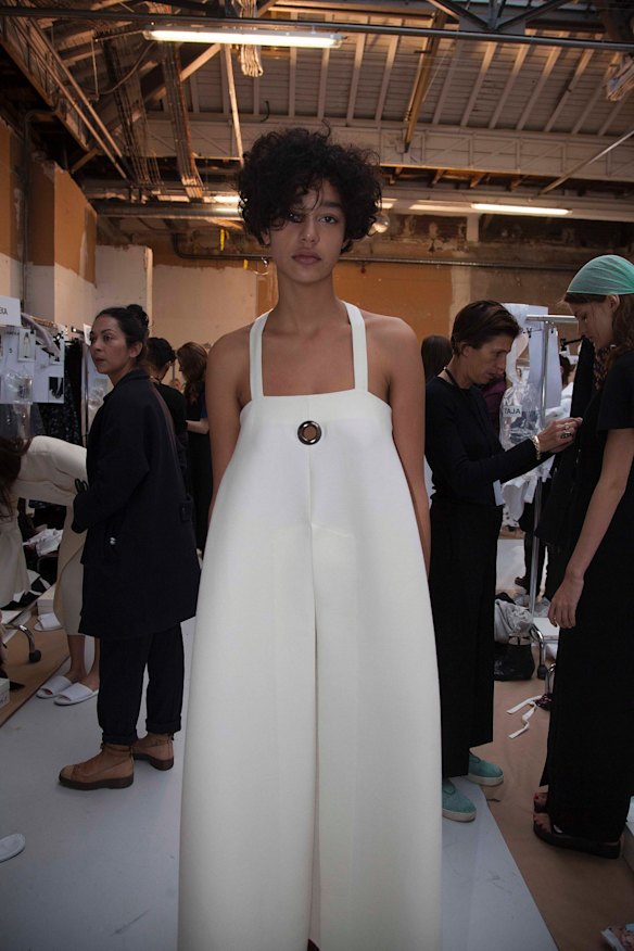 Dressed, ready for Kym Ellery's Paris Fashion Week show inspired by Christo's wrapping of Sydney's coastline in 1969.