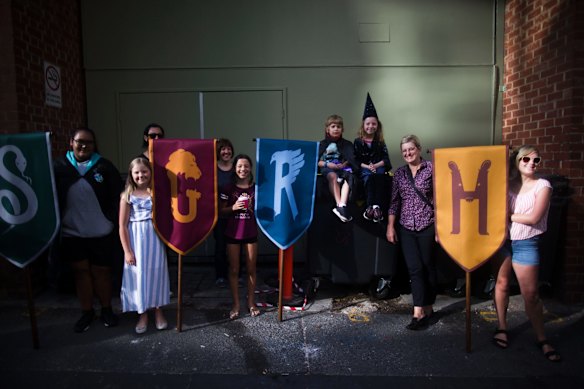 Harry Potter fans queue up outside the Princess Theatre from the early hours of the morning to snap up free tickets to the final stage show dress rehearsals of Harry Potter and the Cursed Child.