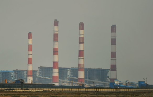 The Adani power plant, in Mundra, on the Kutch coast of India. With a total generating capacity of 4,620MW, it the world's largest privately owned coal-fired plant. According to opponents, it has wreaked havoc on the surrounding environment and displaced thousands of fishermen and farmers.