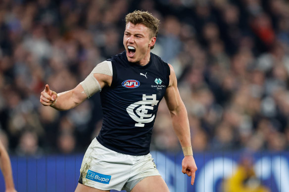 Gold-plated year: Carlton captain Patrick Cripps is almost certain to be selected as an All-Australian.