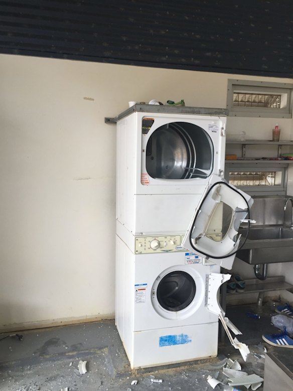 An image from Christmas Island detention centre released by Immigration Minister Peter Dutton's office.