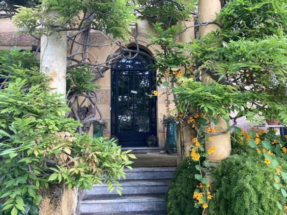 Richly layered planting sets the tone at Clos du Peyronnet in Menton, France.