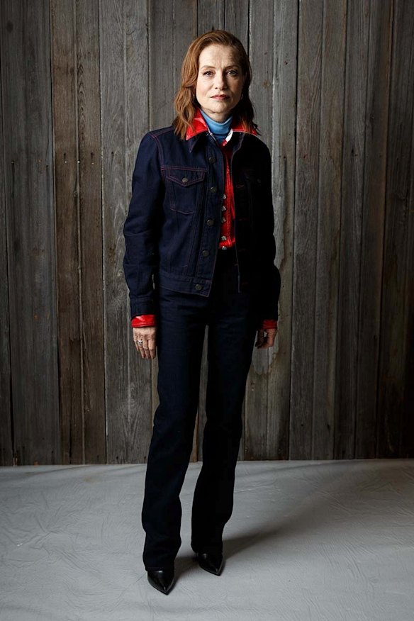 Isabelle Huppert attends the Calvin Klein showcase.