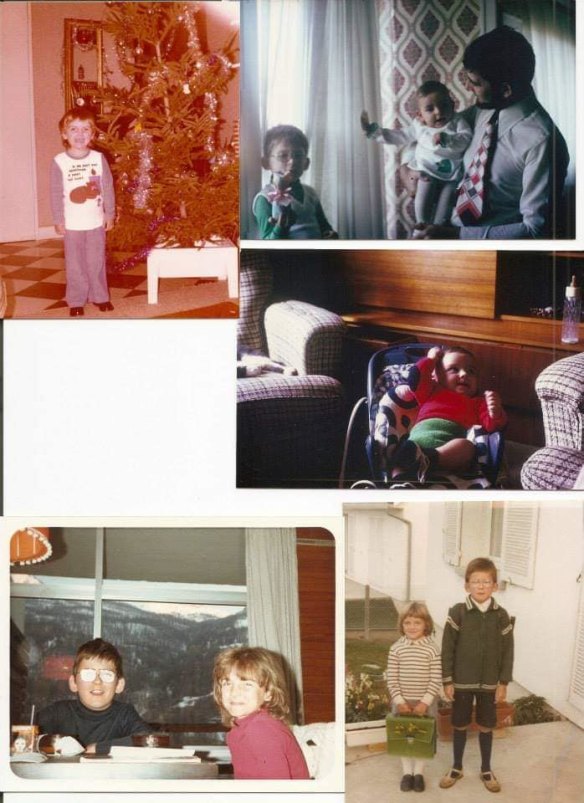 Childhood photos of Antoine Herran with sister Sophie.