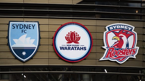 The first tenants have their signage up already.