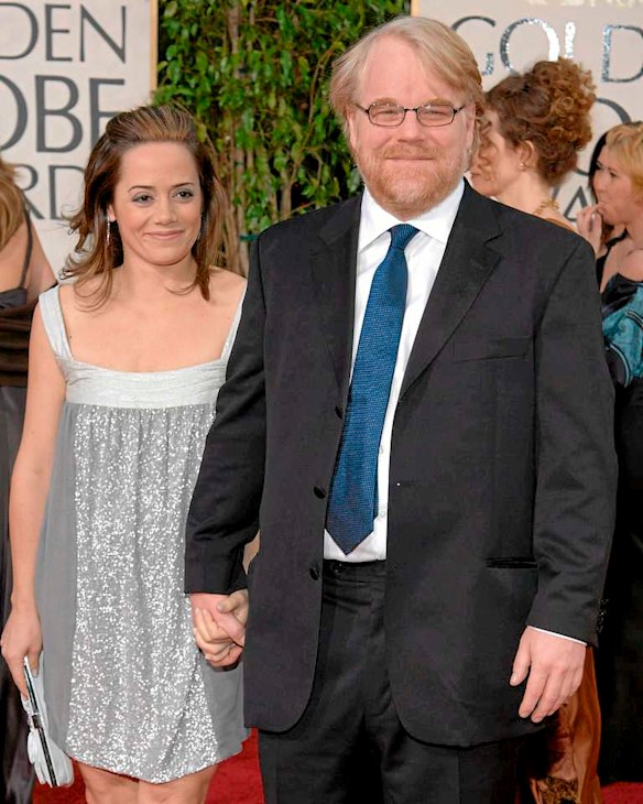 Hoffman with partner Mimi O'Donnell in 2006. The couple have three children.