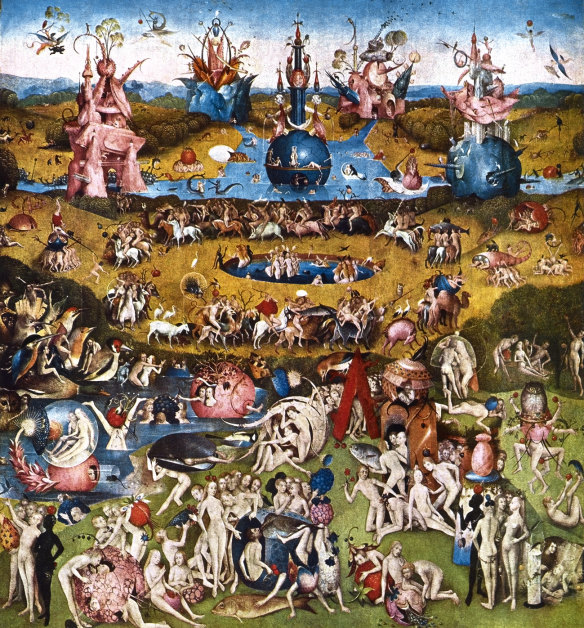 Hieronymus Bosch’s Garden of Earthly Delights: not a clock in sight.