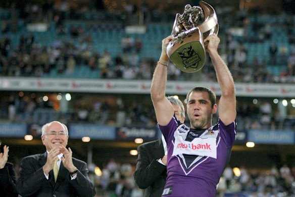 John Howard at the 2007 NRL grand final.