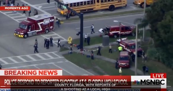 Police are responding to reports of an active shooter at a high school in Florida.