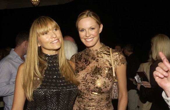 Collette Dinningan and Charlotte at the David Jones Winter fashion 2003 launch.