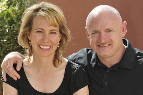 US congresswoman Gabrielle Giffords and her husband, NASA astronaut Mark Kelly.
