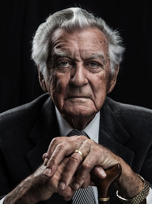 Portrait of Bob Hawke, former Australian Prime Minister. 7th July 2016.