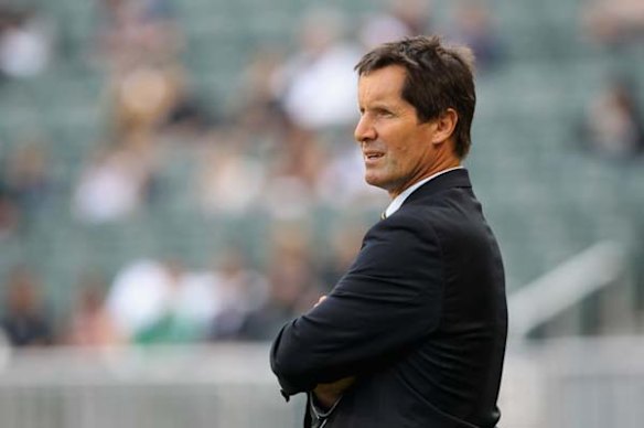 Robbie Deans looks on before kick-off.