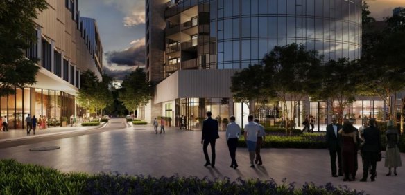 An artist's impression of Geocon's $1 billion Republic complex in Belconnen.
