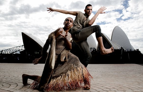 Yolanda Lowatta and Kaine Sultan-Babij from Bangarra Dance Theatre will be in a production of "Bennelong" at the Sydney Opera House.