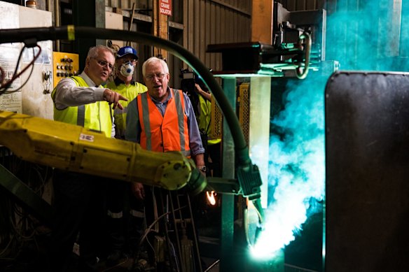 Prime Minister Scott Morrison visits CPT Engineering in the seat of Bass. 