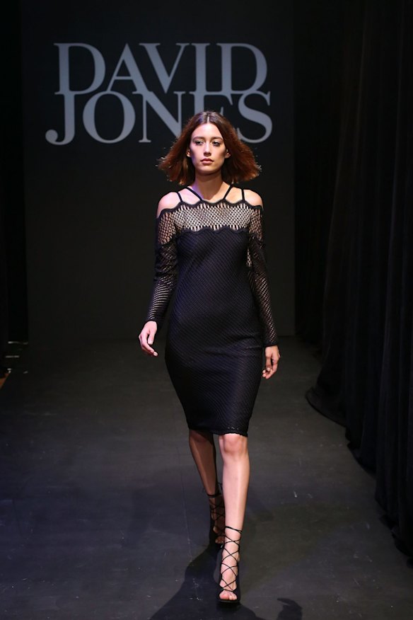 A model showcases designs by Christopher Esber.