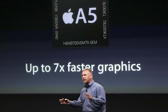 The iPhone 4S boasts a faster Apple A5 chip.
