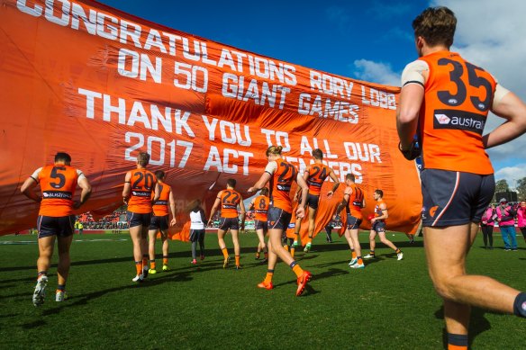 The Giants have made a second home in Canberra.