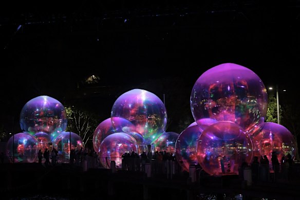 Ephemeral Oceanic is seen at Walsh Bay as Vivid lights up for 2022 
