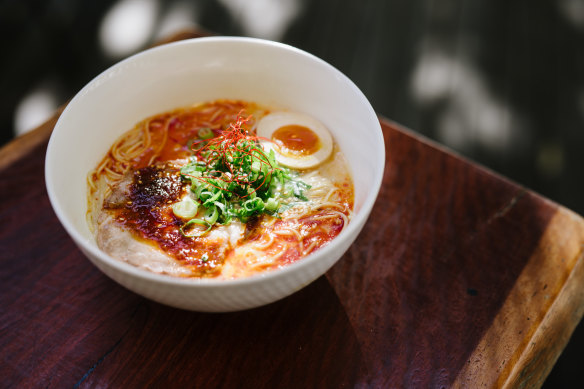 Taro’s Ramen’s red tonkotsu ramen.