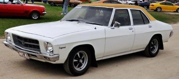 This white Holden HQ sedan is described by police as a vehicle of interest.