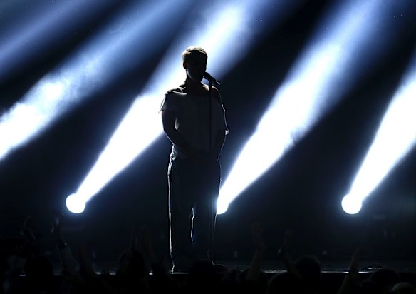 Pink performs <i>Wild Hearts Can't Be Broken</i> at the 60th annual Grammy Awards.
