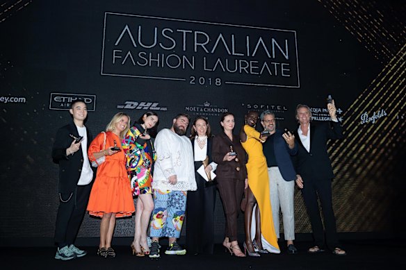The 2018 Australian Fashion Laureate Award winners at The State Theatre.