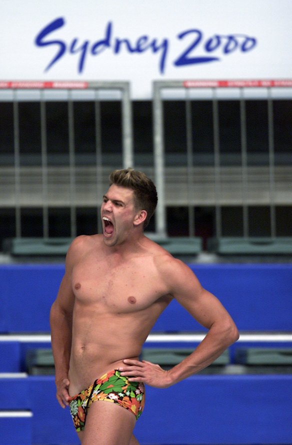 Gary Hall jnr from the USA at training.