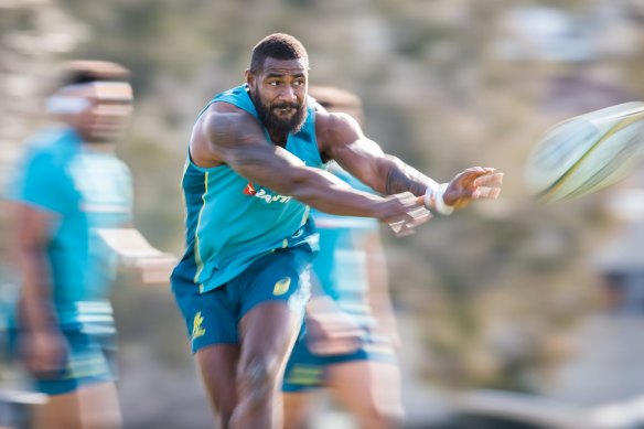 Marika Koroibete made his test debut against Argentina in 2017.