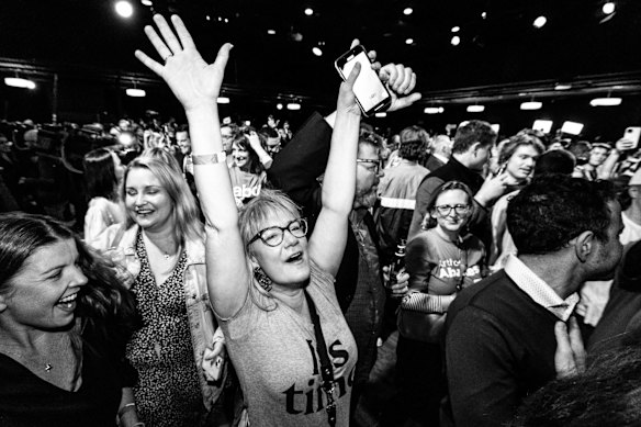 Labor supporters filled the official ALP function at Canterbury-Hurlstone Park RSL Club.