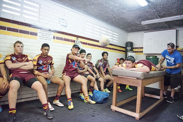 The Owls get back to the change room after a big win over Cabramatta 42 to 14.