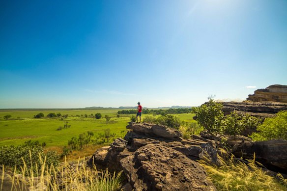 Taking in the view at Ubirr.