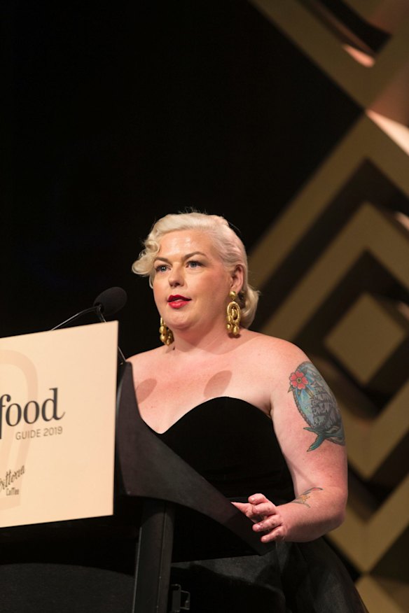 Good Food Guide 2019 editor Myffy Rigby at the Good Food Guide Awards at Crown Melbourne on Monday, October 8, 2018.