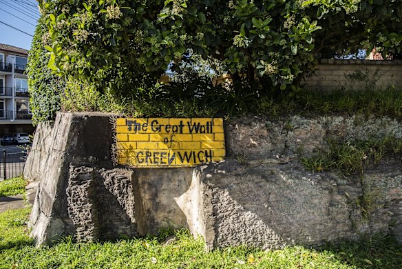 A mystery small brick wall in Greenwich.
