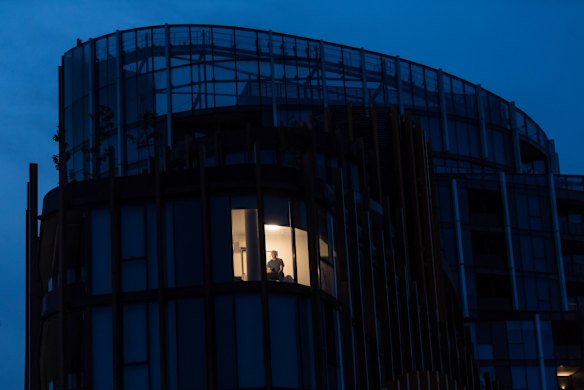 Adam Smith tested positive for coronavirus after returning from New York. He checked himself into a serviced apartment on his return and was on the tenth day of isolation when this photo was taken. Adam says he is just starting to feel better now but will need to have three days free of any symptoms before he can be assessed and finish his isolation.