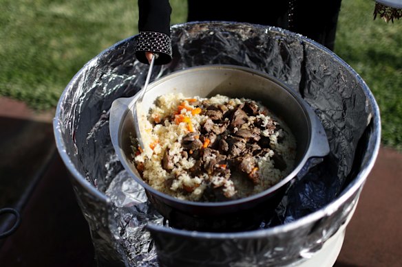 A traditional meal is cooked to share with family and friends.