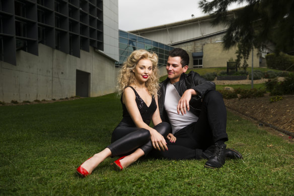 The musical Grease will be on at the AIS Arena this weekend. Ashleigh Taylor as Sandy and Thomas Lacey as Danny. 