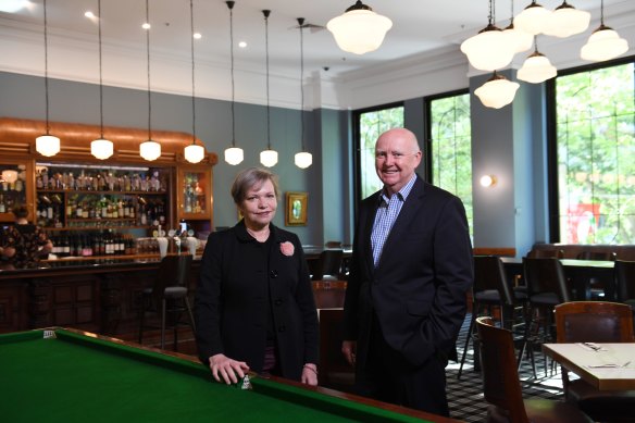 Colin Dunn, the chairman of Sydney’s Tattersalls Club, pictured with committee member Bettina Pidcock, said the club had "benefited enormously" after voting to diversify its membership.