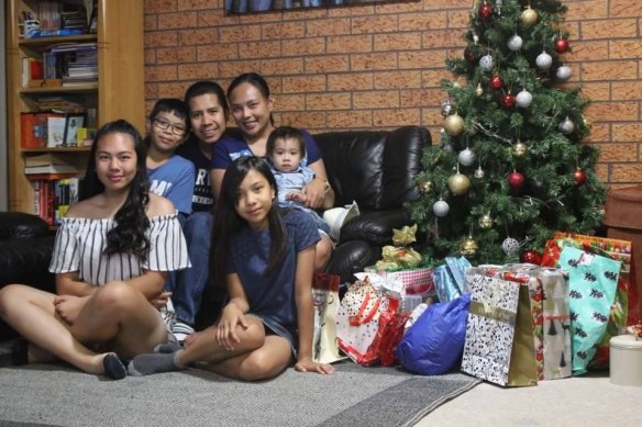The Valencia family, who were involved in a fatal head-on crash on the Barton Highway on Friday. Pam, 36, died at the scene. Her husband Jimmy was injured, as were their children Jelai, 16, Jaime, 8, Jana, 12, and Jasmine, 1.