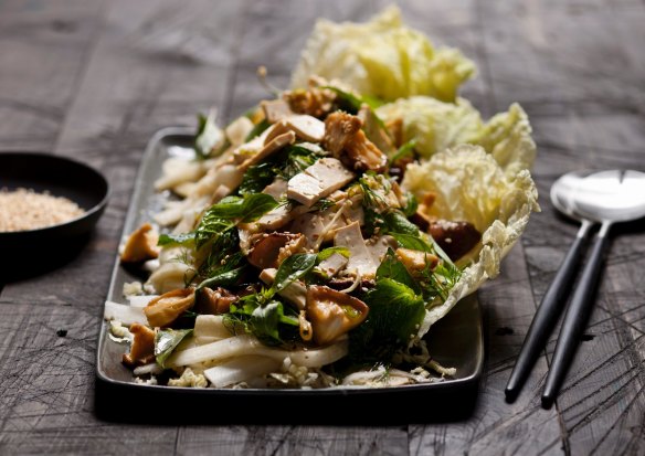 Karen Martini's Chinese cabbage, shiitake and tofu salad <a href="http://www.goodfood.com.au/recipes/chinese-cabbage-shiitake-and-tofu-salad-20130205-2dvqp"><b>(recipe here)</b></a>.