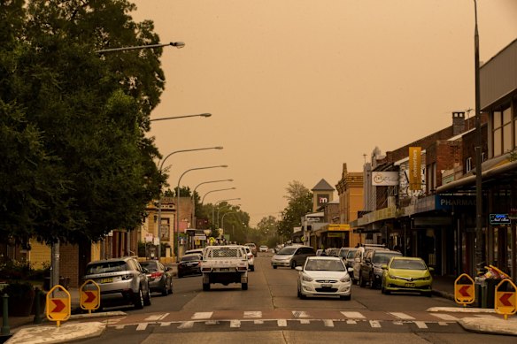 Strong winds move dust clouds from the west across Richmond towards the coast.