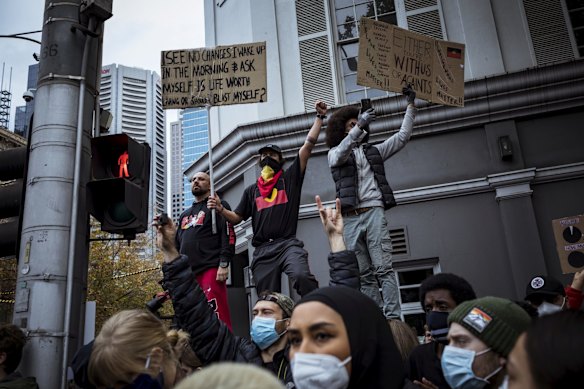 Black Lives Matter rally Melbourne.