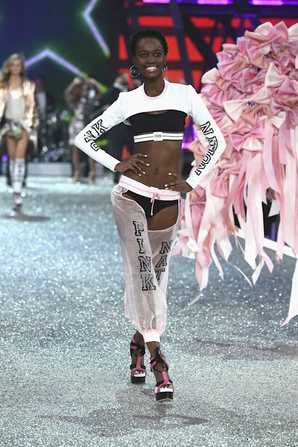 Harieth Paul walks the runway during the 2016 Victoria's Secret Fashion Show on Wednesday in Paris.