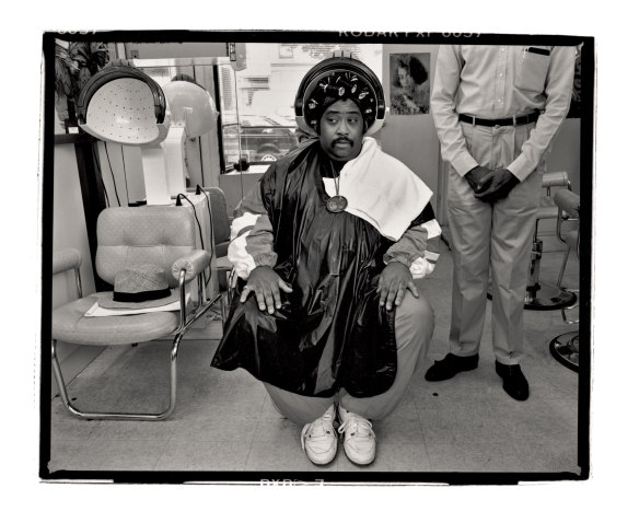 The Reverend Al Sharpton, at the PrimaDonna Beauty Care Center, Brooklyn, New
York, 1988.