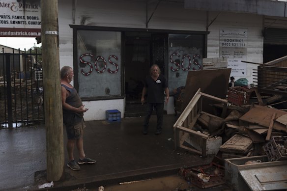 Scenes of devastation in Lismore. 