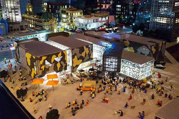  A model of Federation Square at the opening of the LEGOLAND Discovery Centre at Chadstone Shopping Centre.